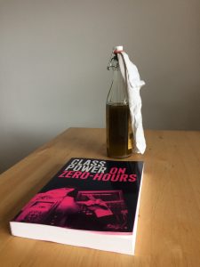"Class Power On Zero Hours" book and a molotov, classy