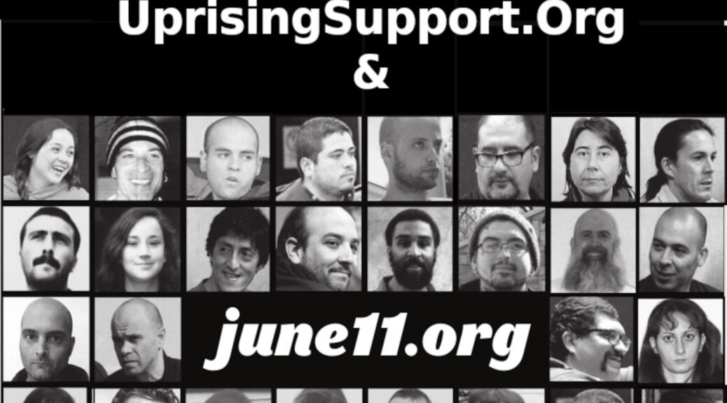 Pictures of anarchist prisoners, "TFSR 06-05-2022: Anti-Repression, UprisingSupport.Org and June11.Org"